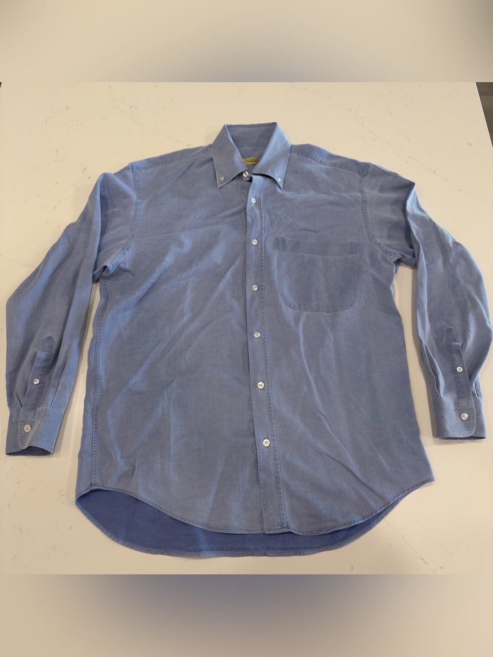 Paul Stuart Light Blue Casual Button-Down Shirt - Medium